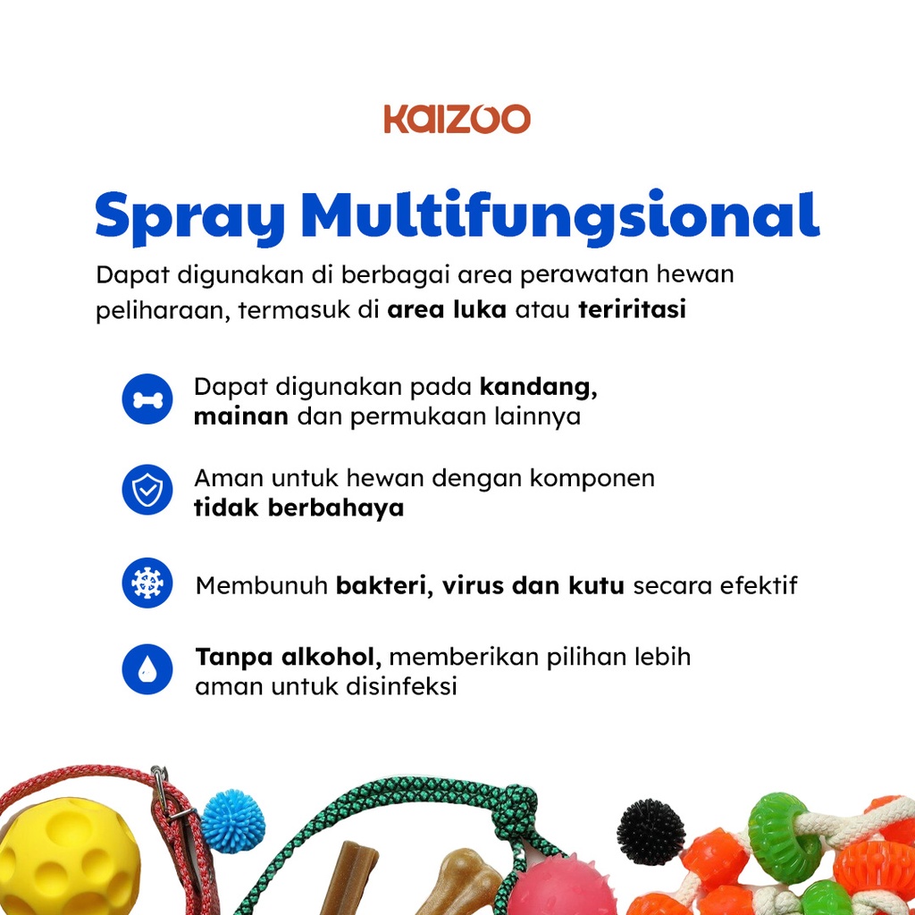 Kaizoo Premium Pet Multipurpose Anti-Bacterial Spray