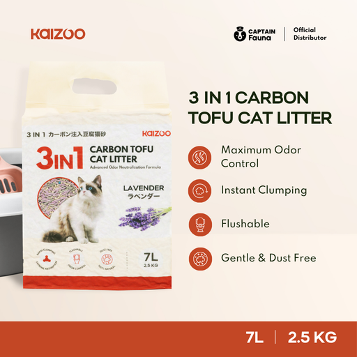 [CS002] Kaizoo 3in1 Carbon Tofu Cat Litter 7L